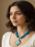 PANASH Kalung Bohemian Tiruan Bersalut Emas