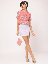 DressBerry Floral Fantasy Utility Shirt Style Top