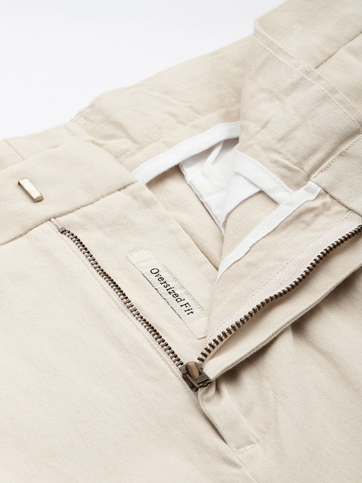 Mr Bowerbird Men Oversized Fit Pleated Korean Trousers