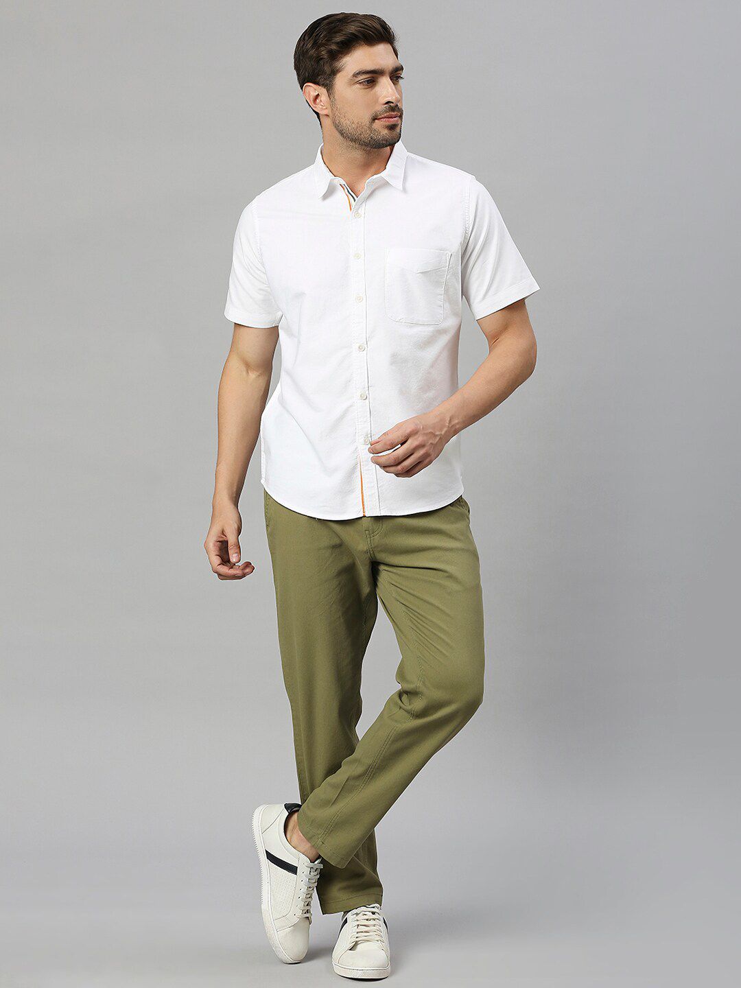 Thomas Scott Pure Cotton Spread Collar Slim Fit Casual Shirt