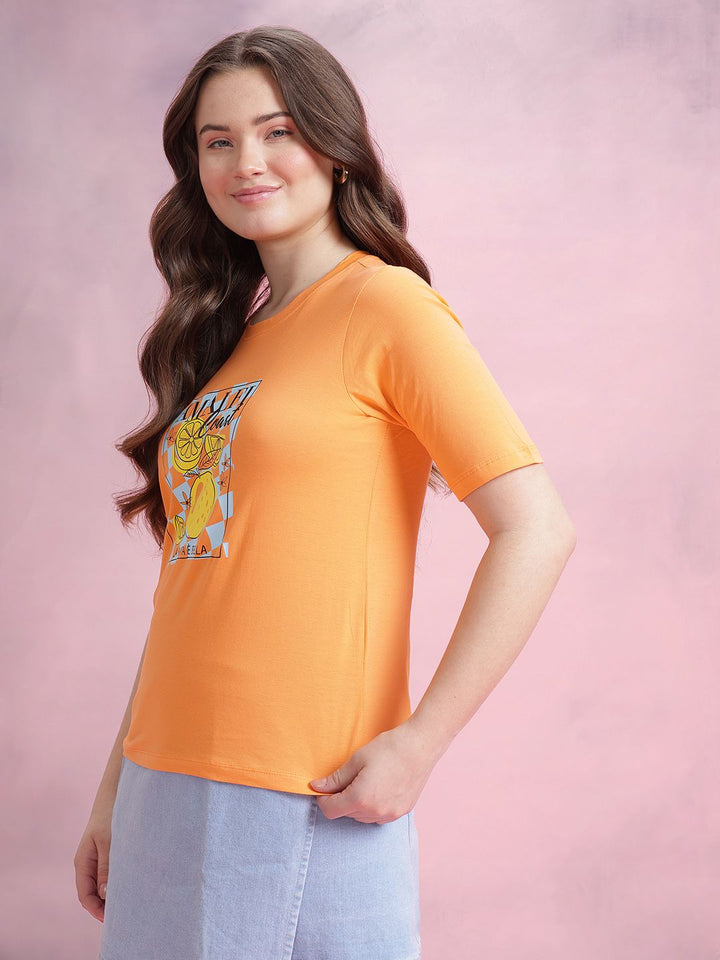 DressBerry Graphic Printed Pure Cotton T-shirt