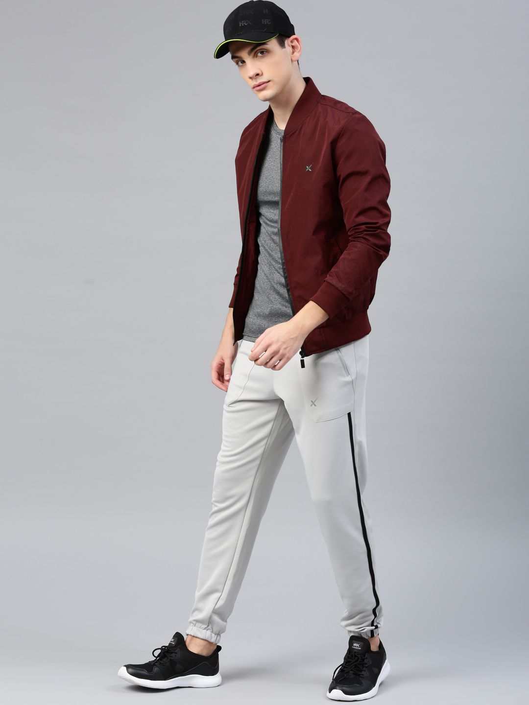 HRX by Hrithik Roshan Men Burgundy Solid Bomber