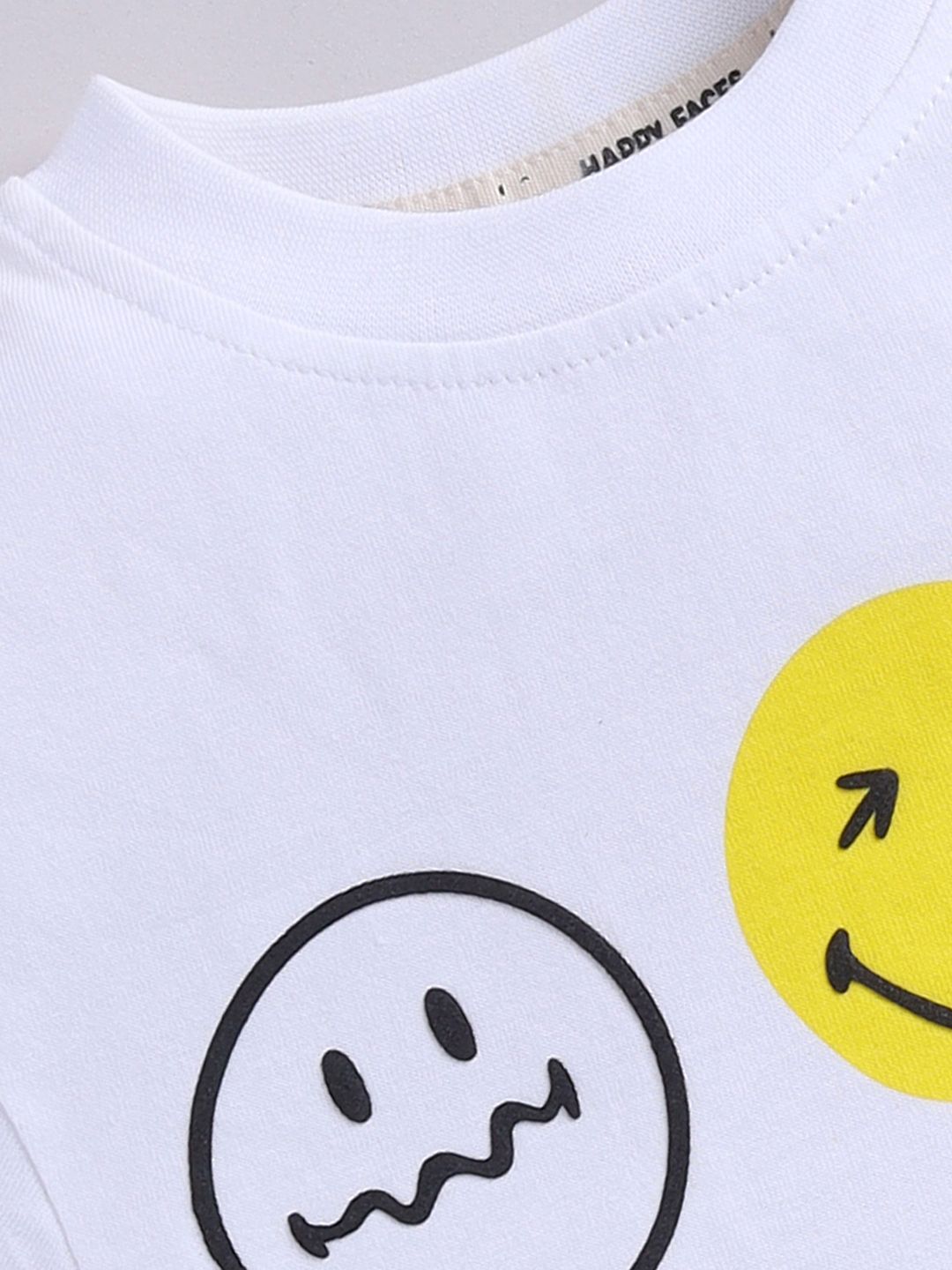 Happy Faces Boys Printed Pure Cotton T-shirt