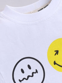 Happy Faces Boys Printed Pure Cotton T-shirt