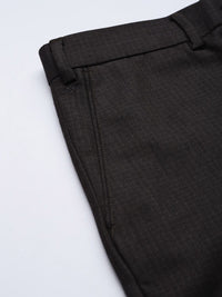 Park Avenue Men Checked Smart Fit Formal Trousers