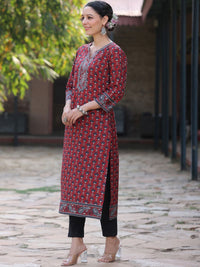 Rain & Rainbow Women Floral Printed Flared Sleeves Kurta
