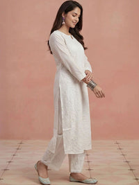 Rumah Wanita Chikankari Sulam Kurta Chikankari