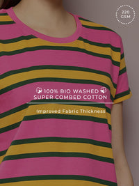 Dillinger Womens Short Sleeve Boxy Regular Yarn Dyed Tshirt
