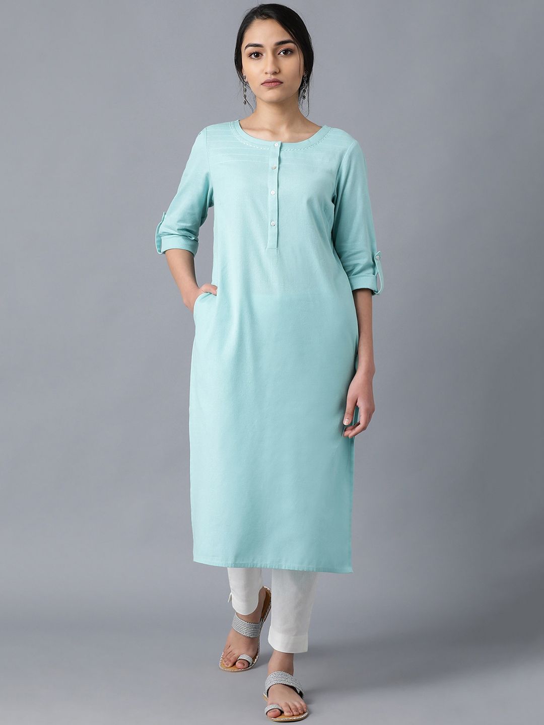 W Women Straight Cotton Kurta