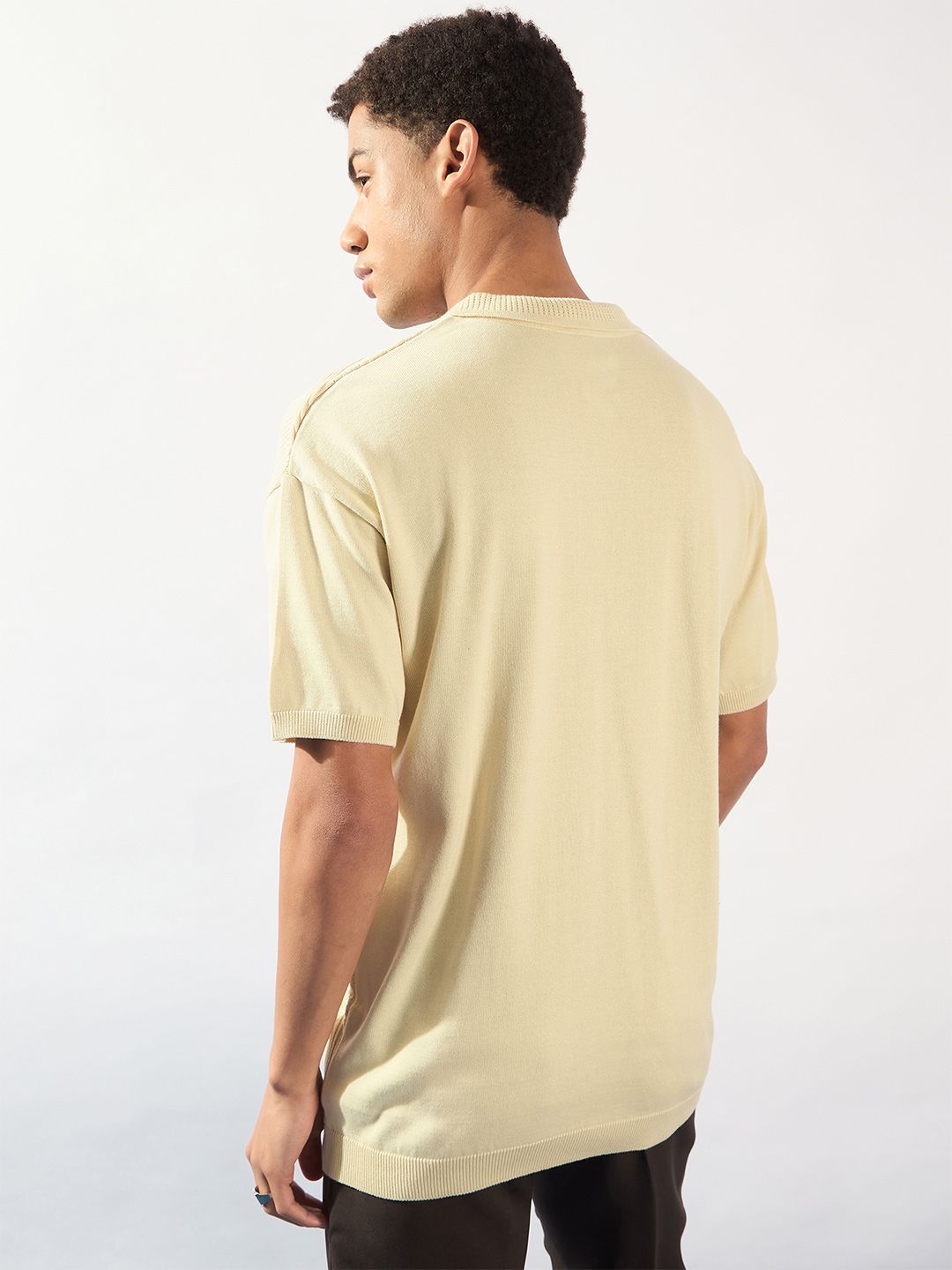DENNISON Polo Collar Knitted Oversized T-Shirt
