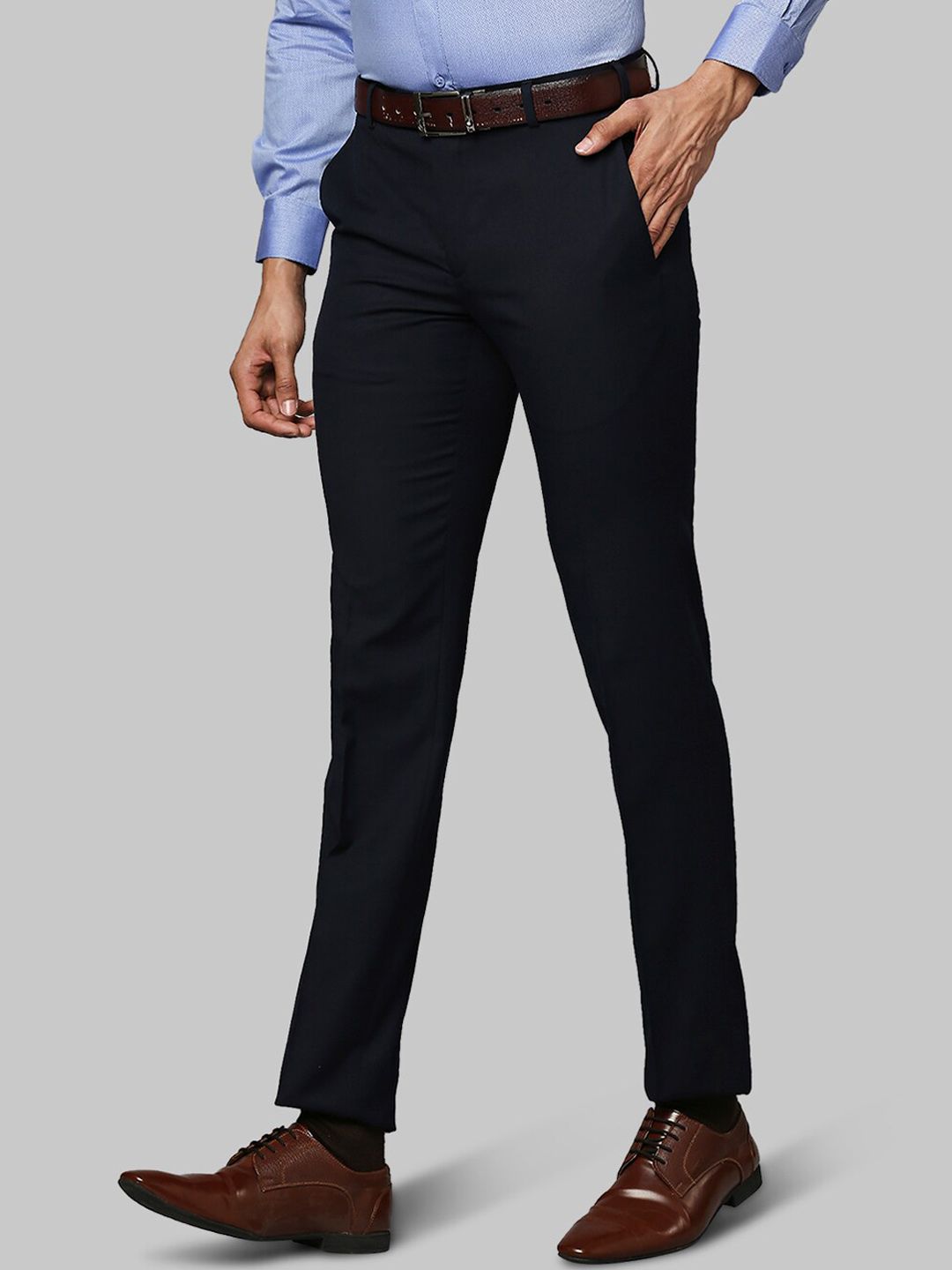 Raymond Men Blue Slim Fit Trousers