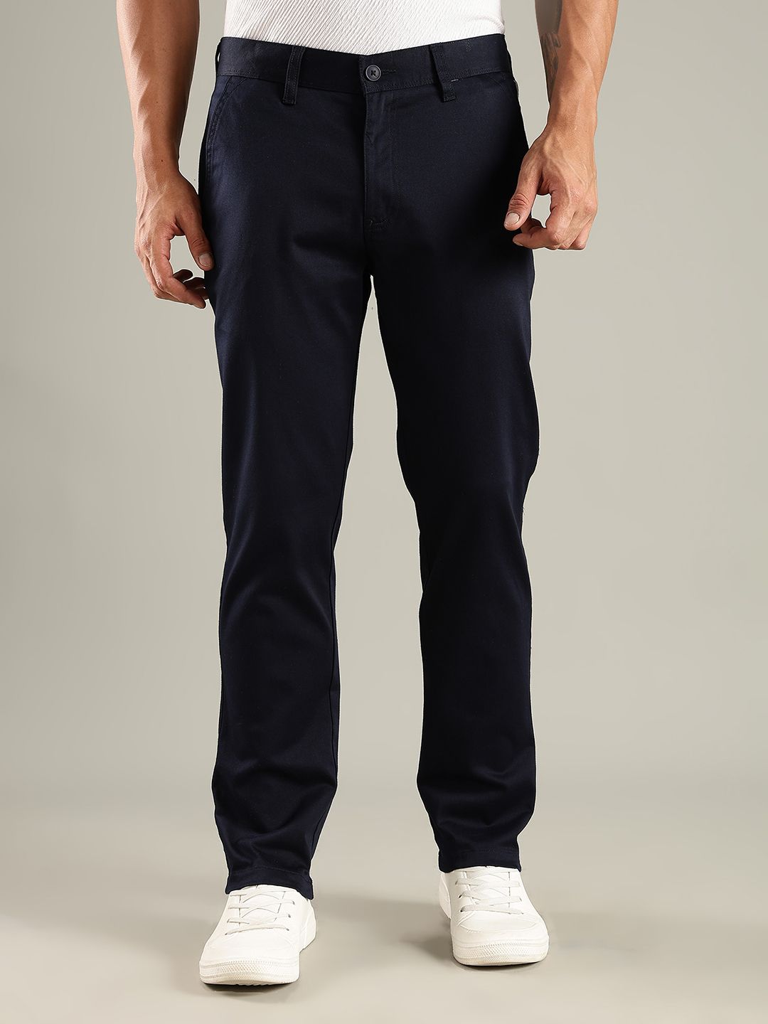Thomas Scott Men Straight Fit Easy Wash Chinos Trousers