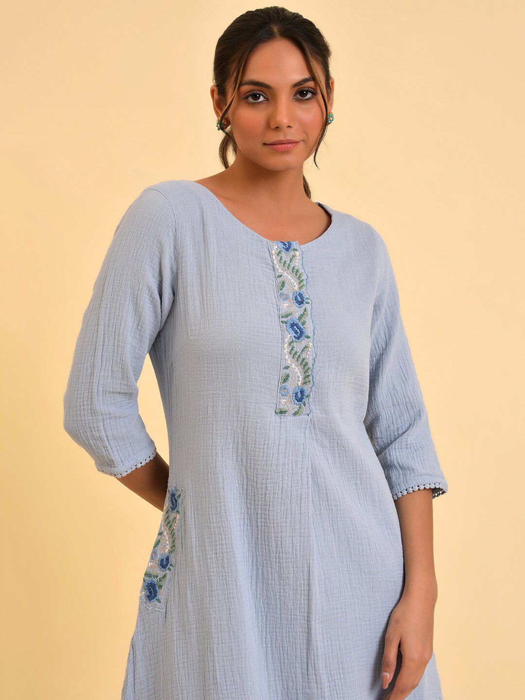 W Women A-Line Cotton Kurta