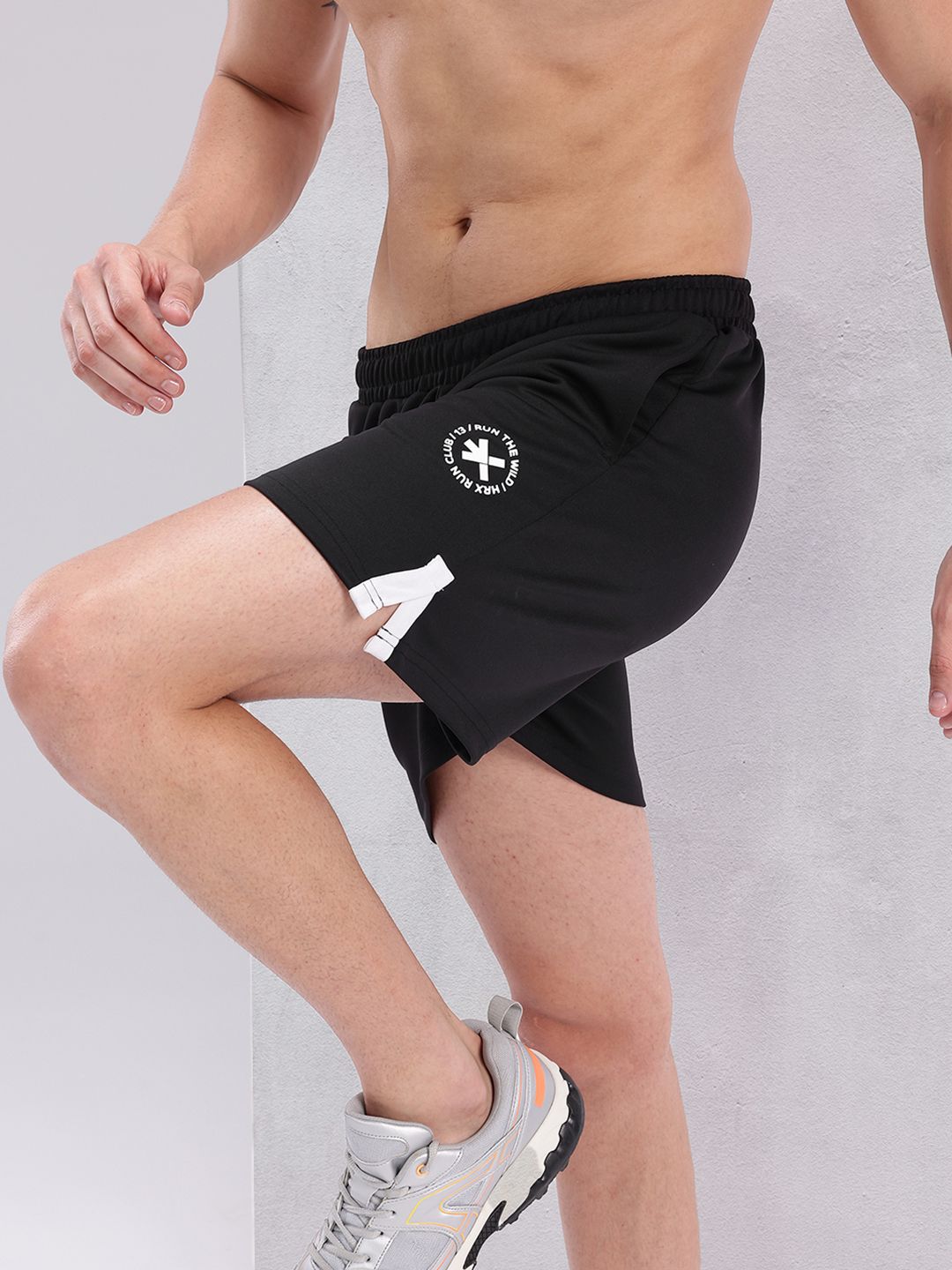 HRX by Hrithik Roshan Men Brand Logo Print Detail Rapid-Dry Running Shorts