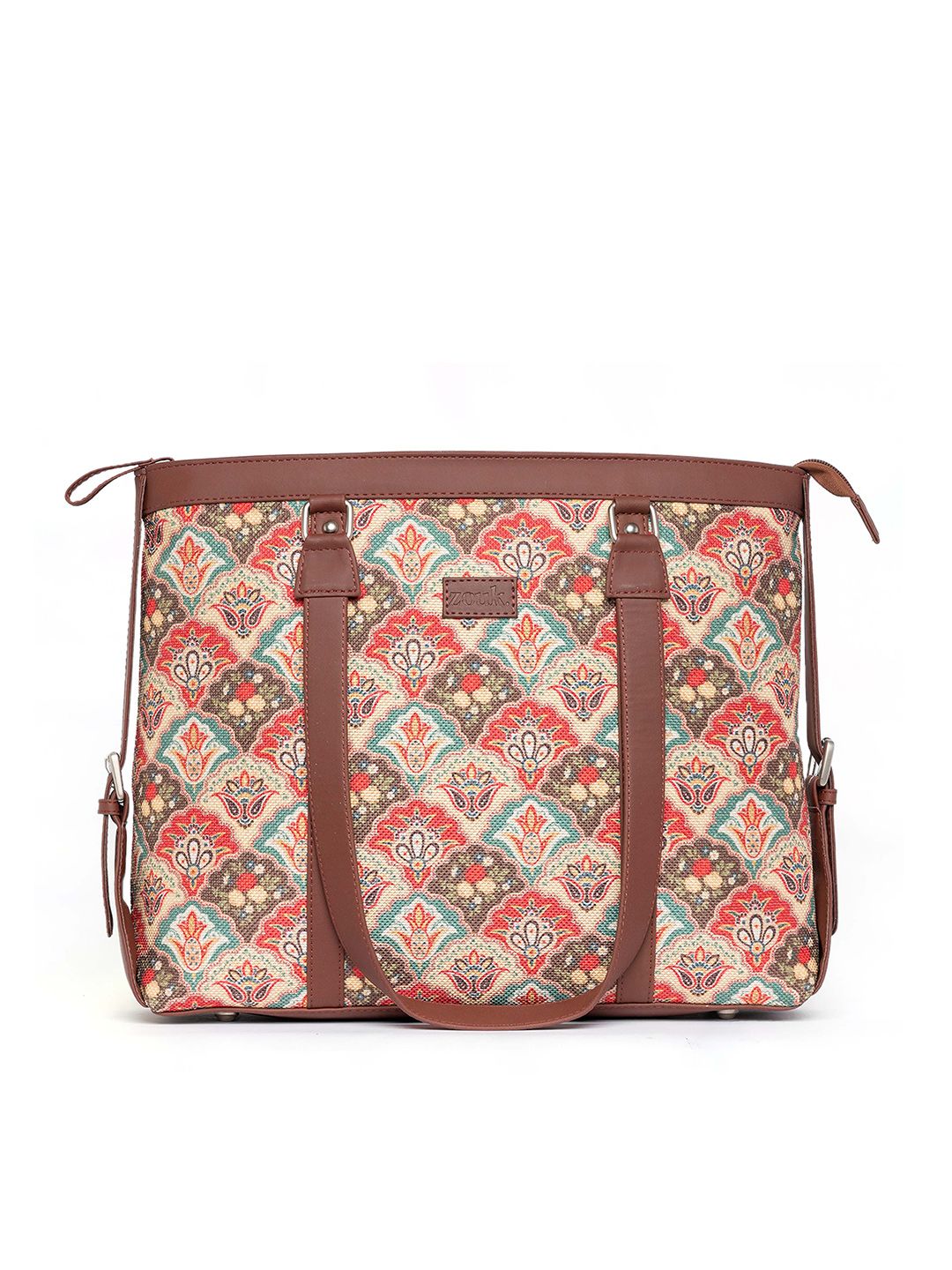 ZOUK Women Multicoloured Ethnic Motifs Printed Laptop Bag