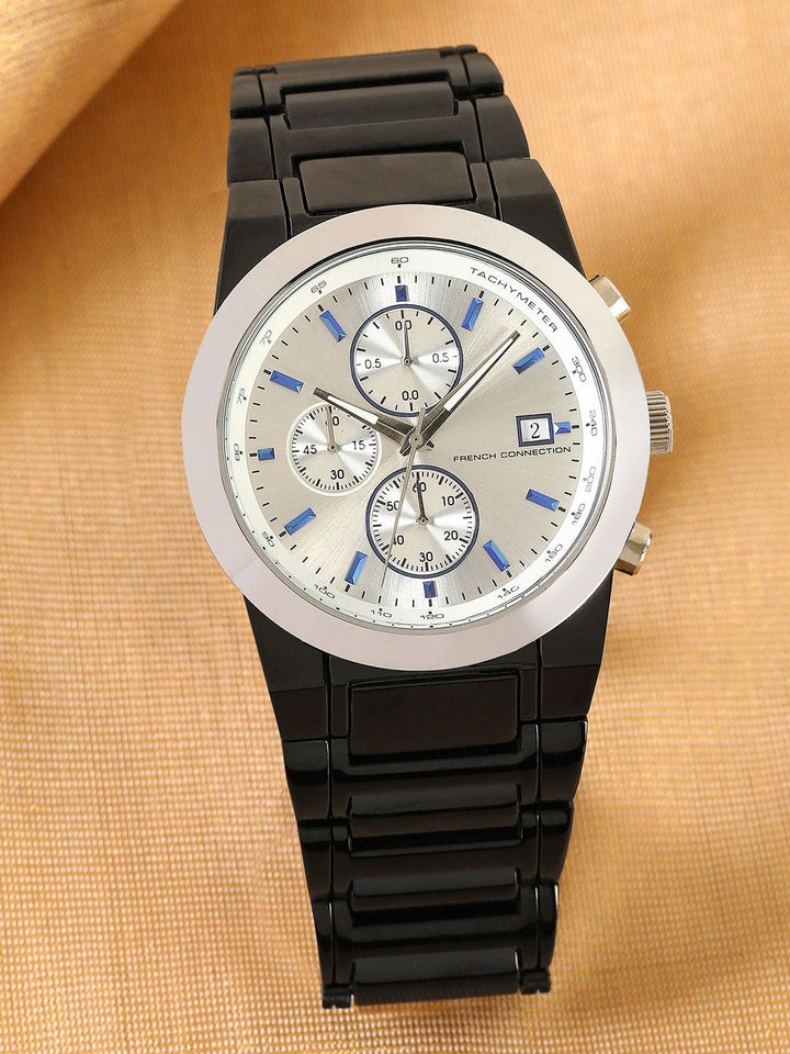 French Connection Men Dial & Bracelet Style Straps Chronograph Watch FCW11BM