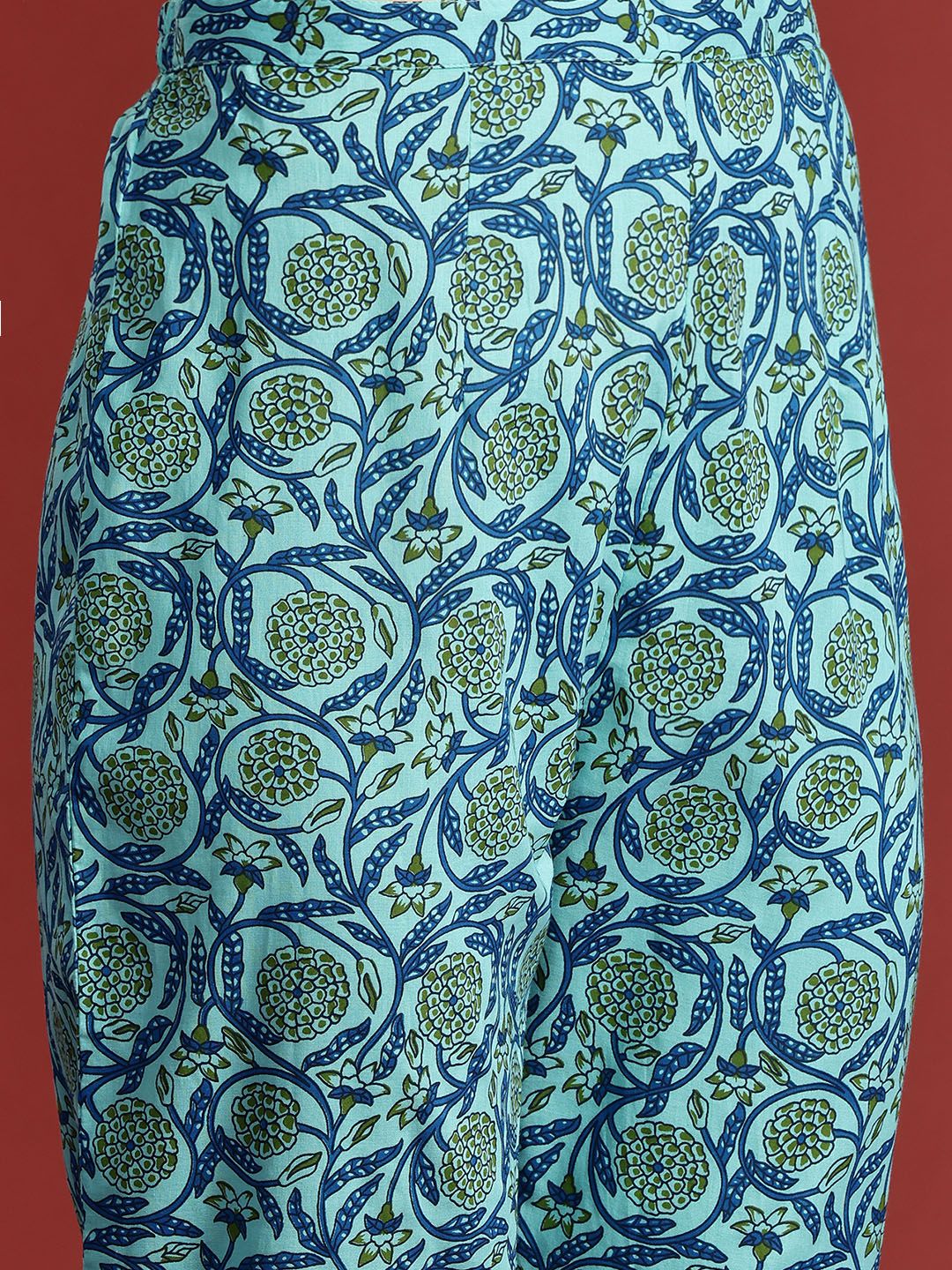 Indo Era Floral Printed Pure Cotton Kurta with Trousers