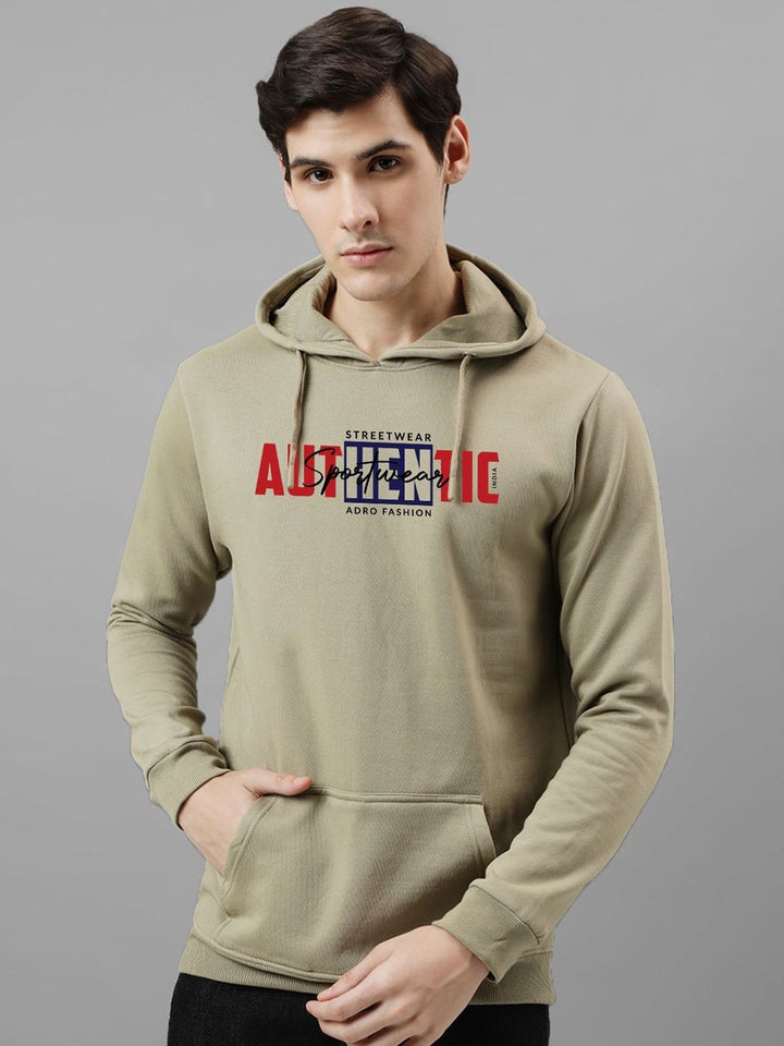 ADRO Men Printed Hooded Sweatshirt
