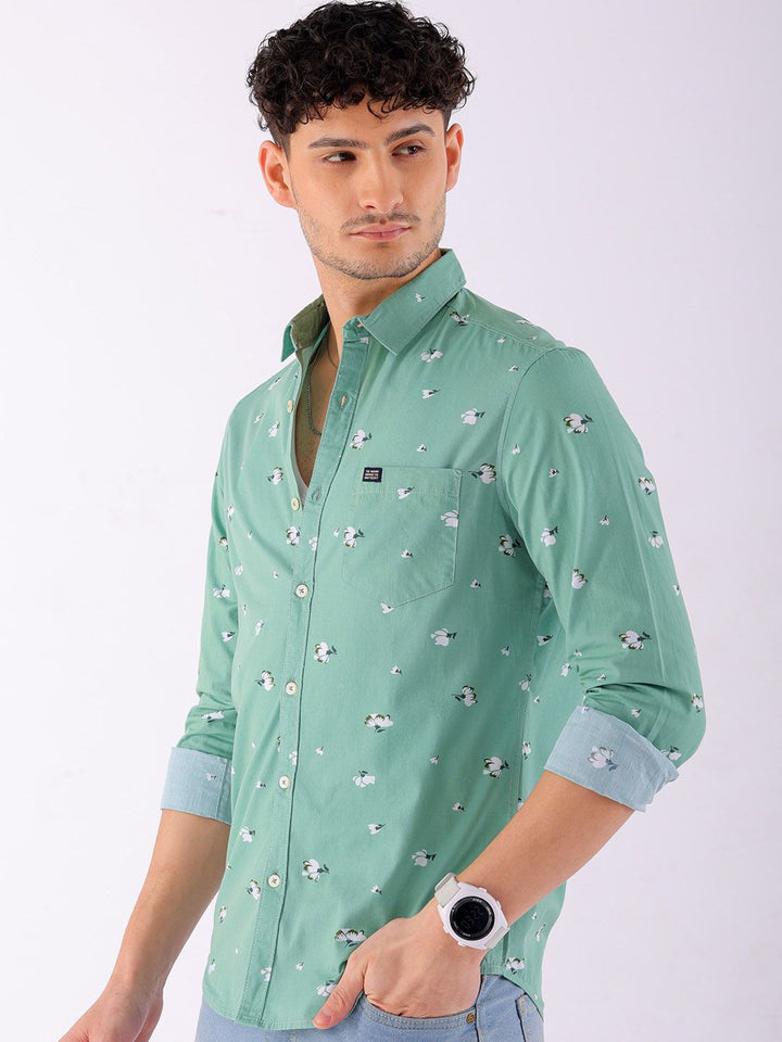 The Indian Garage Co Men Regular Fit Floral Printed Casual Shirt