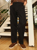 Campus Sutra Onyx Men Relaxed Fit Pleated Trousers