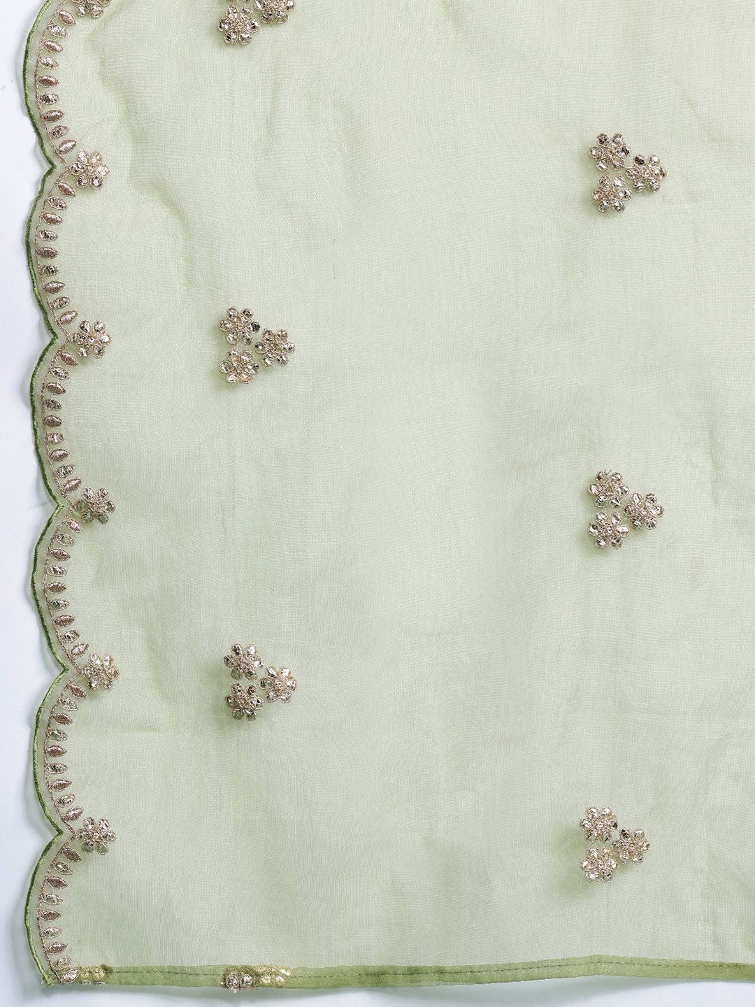 Indo Era Ethnic Motifs Embroidered Gotta Patti Kurta With Trousers & Dupatta