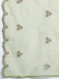 Indo Era Ethnic Motifs Embroidered Gotta Patti Kurta With Trousers & Dupatta