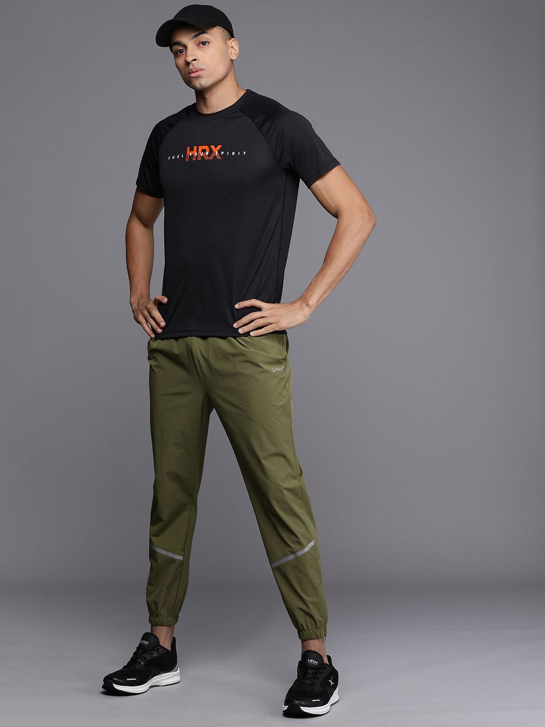 HRX by Hrithik Roshan Men Brand Logo Printed Badminton Rapid-Dry T-shirt