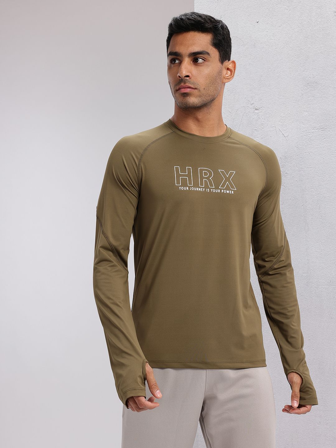 HRX by Hrithik Roshan Men Brand Logo Printed Rapid-Dry Training T-shirt