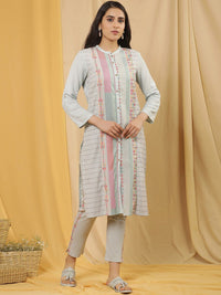 W Geometric Printed Regular Kurta with Trousers
