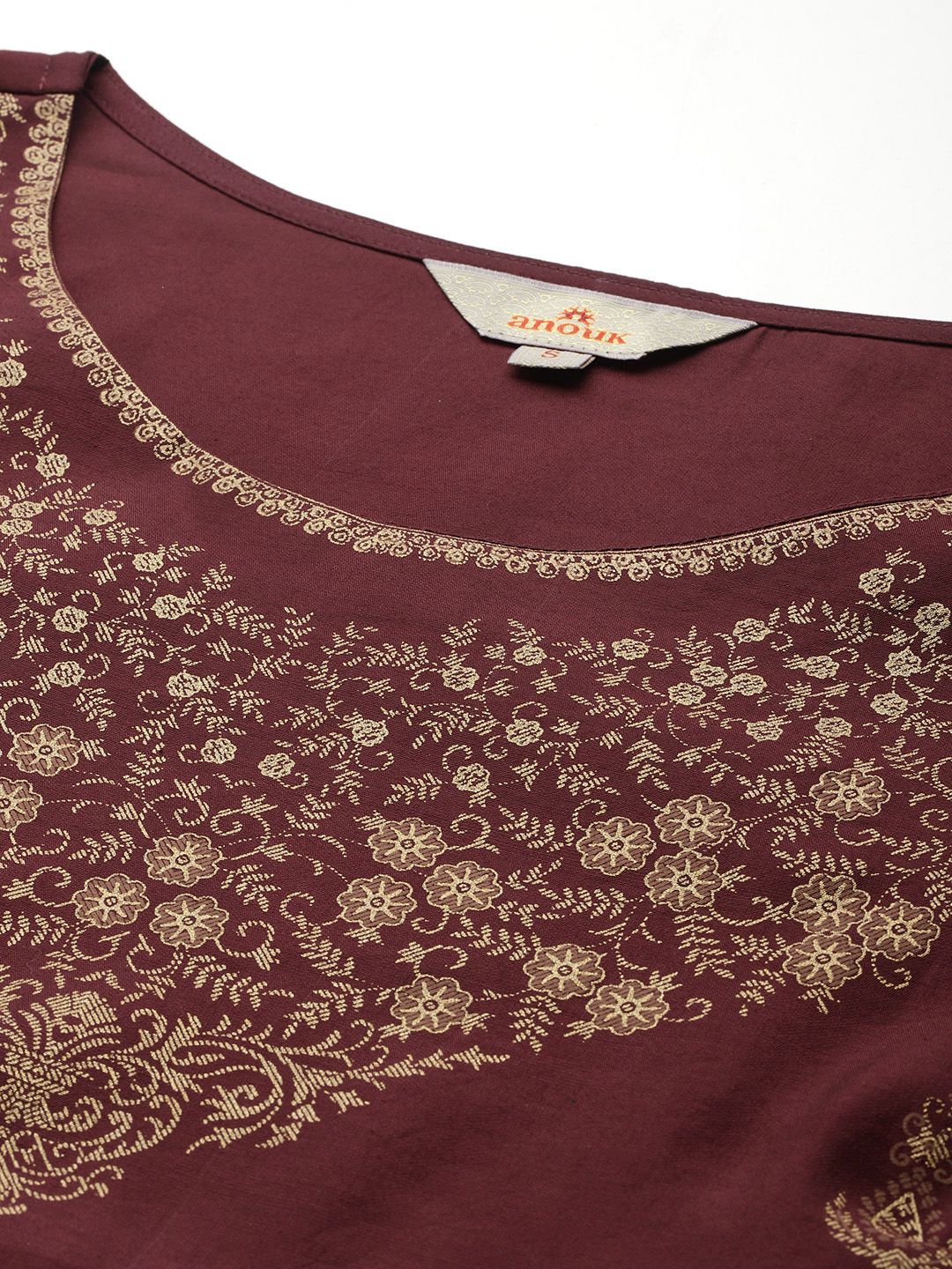 Anouk Ethnic Motifs Printed Kurta Set With Dupatta