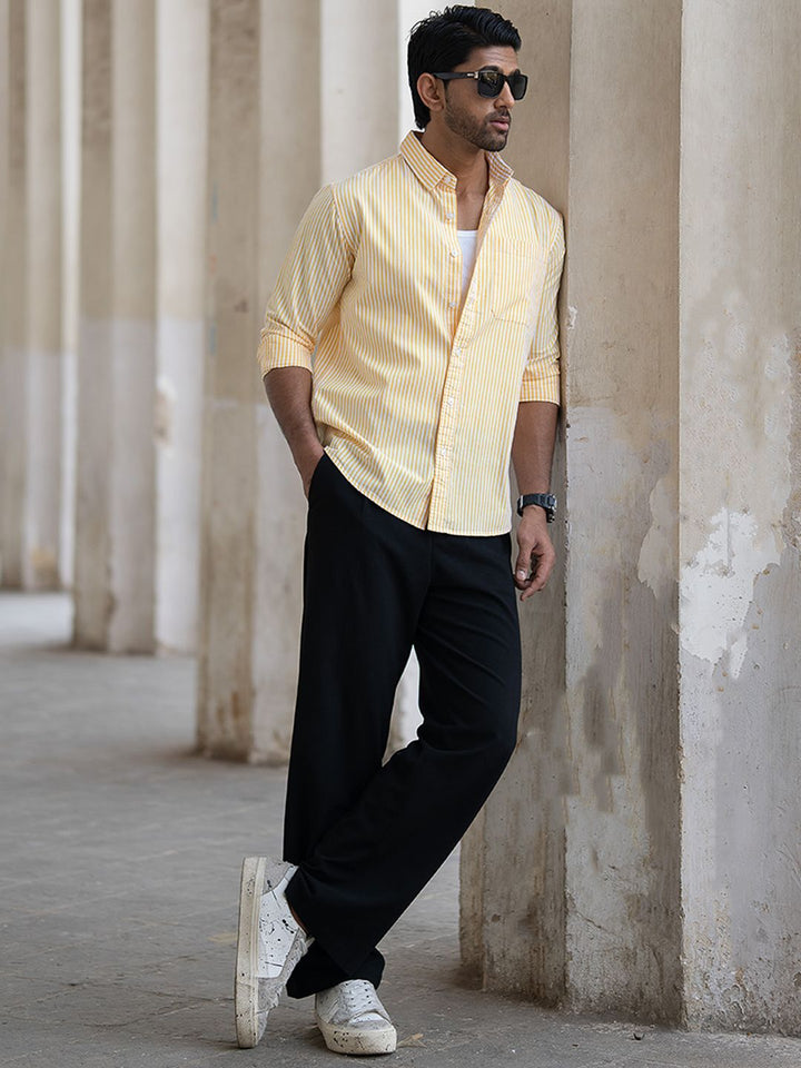Powerlook Men Opaque Striped Casual Shirt