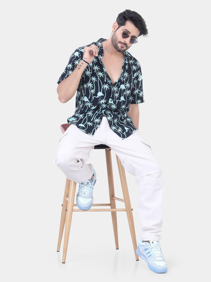 VASTRADO Classic Slim Fit Floral Printed Casual Shirt