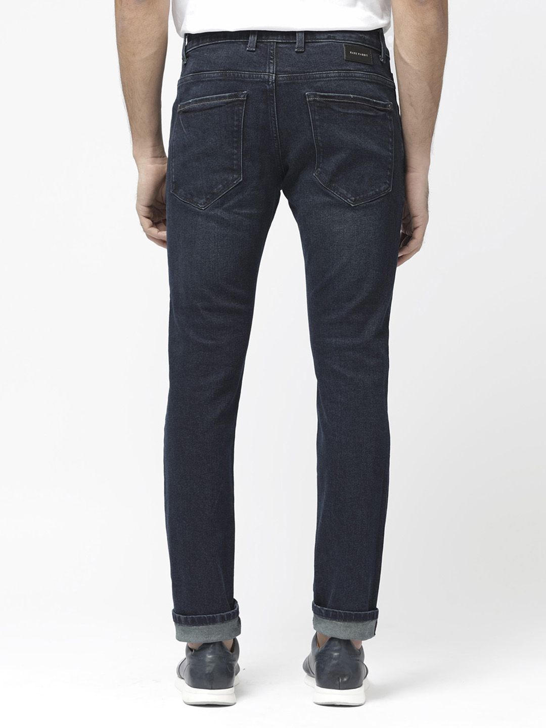 RARE RABBIT Men Erie Slim Fit Mid-Rise Ed Cotton Jeans