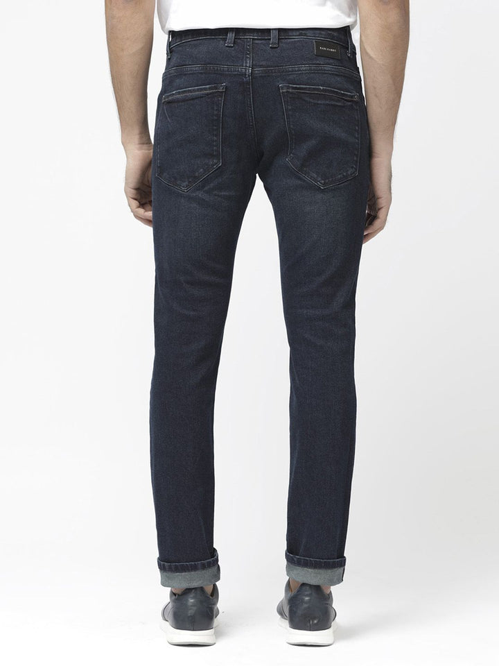 RARE RABBIT Men Erie Slim Fit Mid-Rise Ed Cotton Jeans