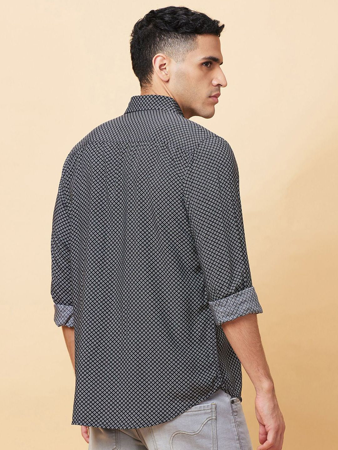 Being Human Men Slim Fit Opaque Printed Casual Shirt