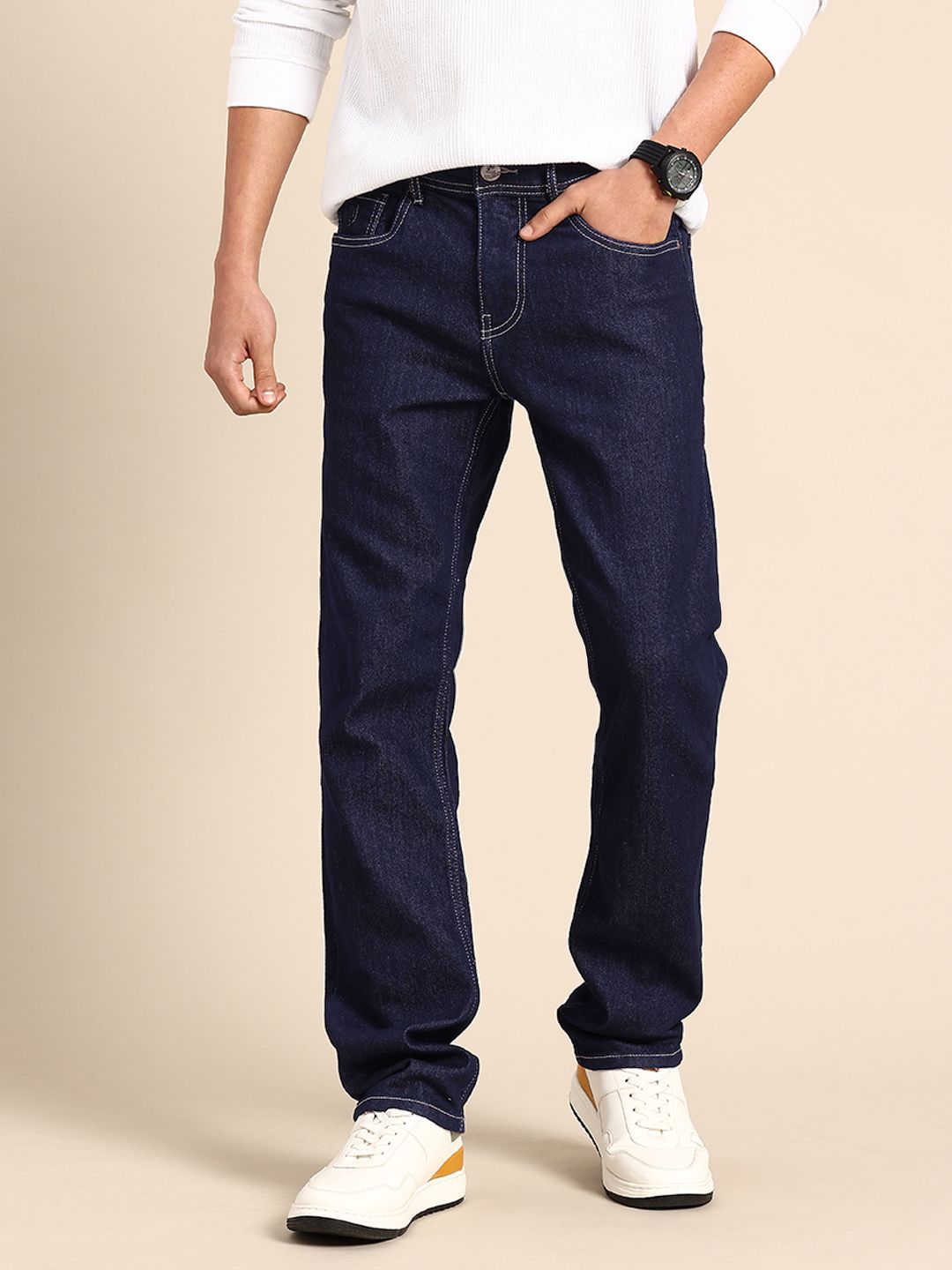 Being Human Men Straight Fit Stretchable Jeans