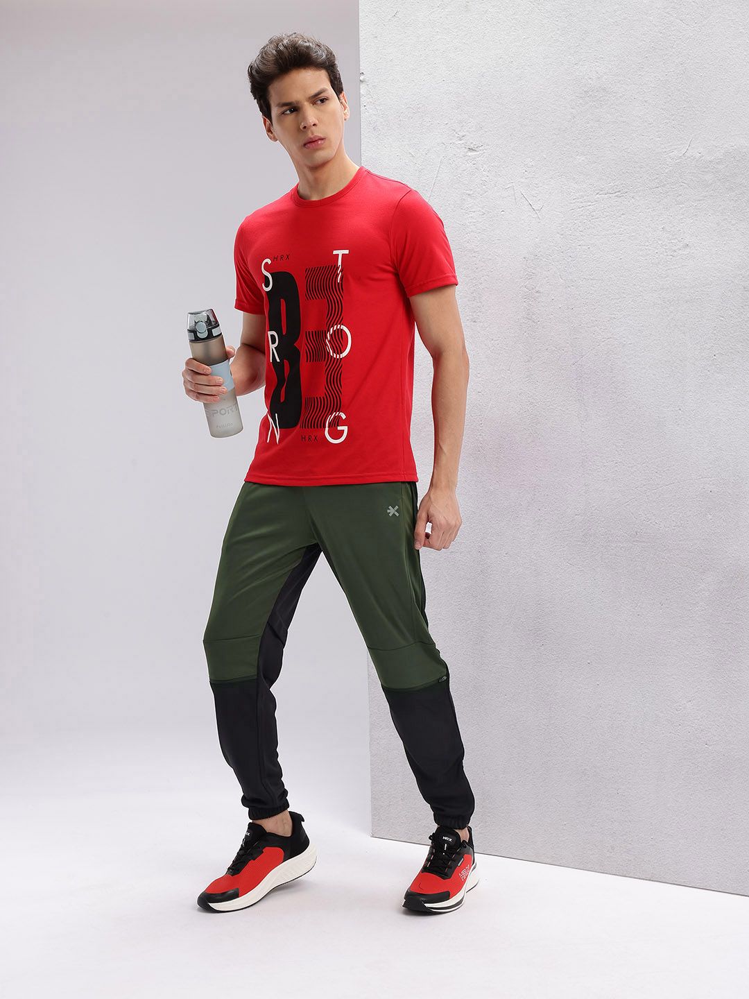 HRX by Hrithik Roshan Men Colourblocked Rapid-Dry Running Joggers
