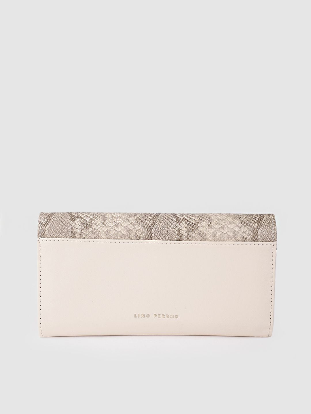 Lino Perros Women Snakeskin Printed Three Fold Wallet
