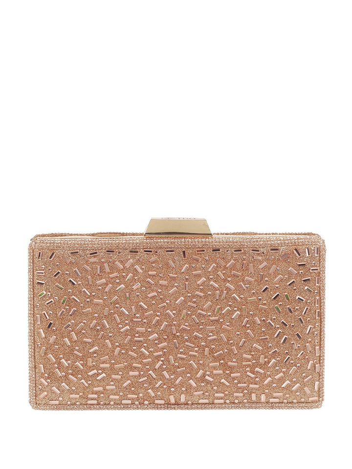 Metro Textured Embellished Purse Clutch