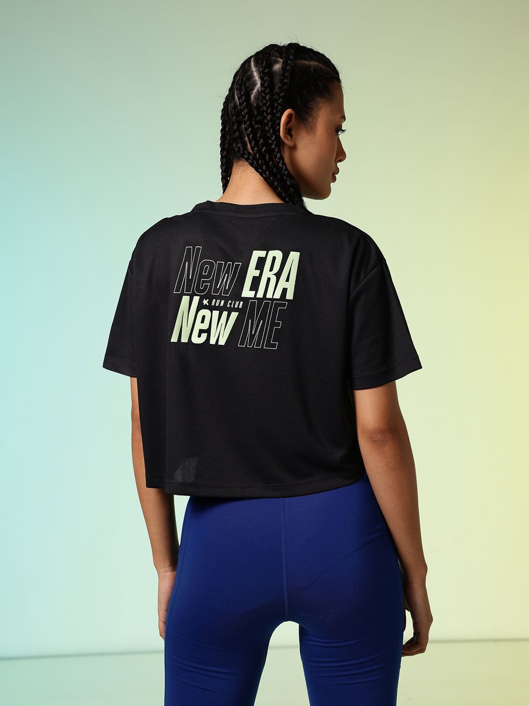 HRX by Hrithik Roshan Typography Printed Rapid-Dry Running Boxy T-shirt