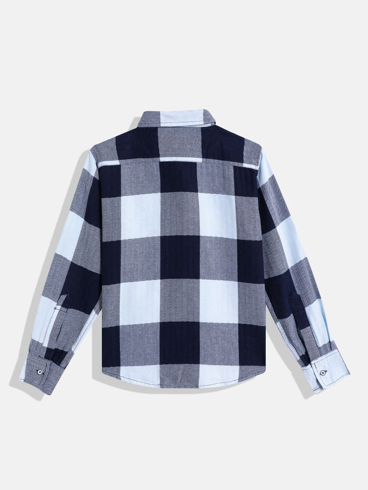 Monte Carlo Boys Twill Checked Smart Fit Shirt