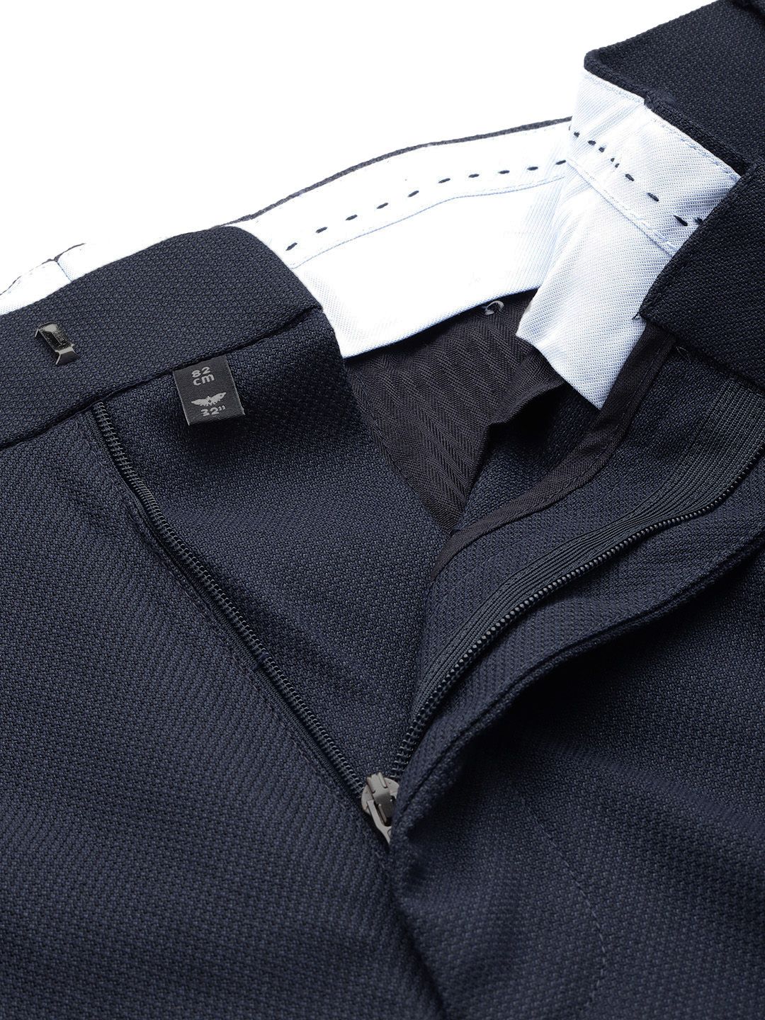 Park Avenue Men Textured Pleated Trousers