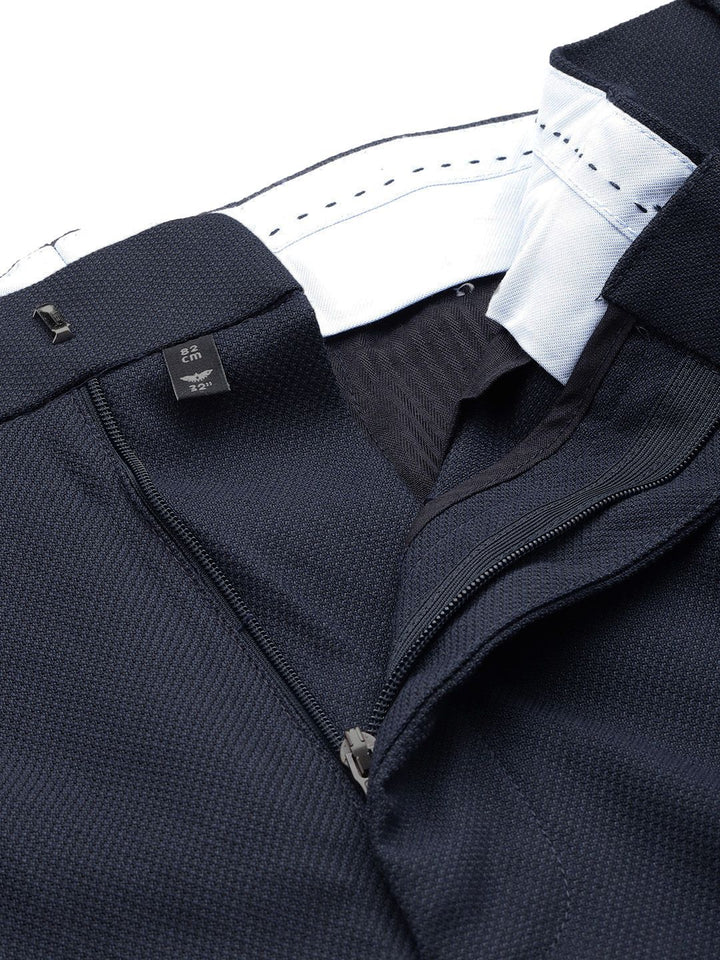 Park Avenue Men Textured Pleated Trousers