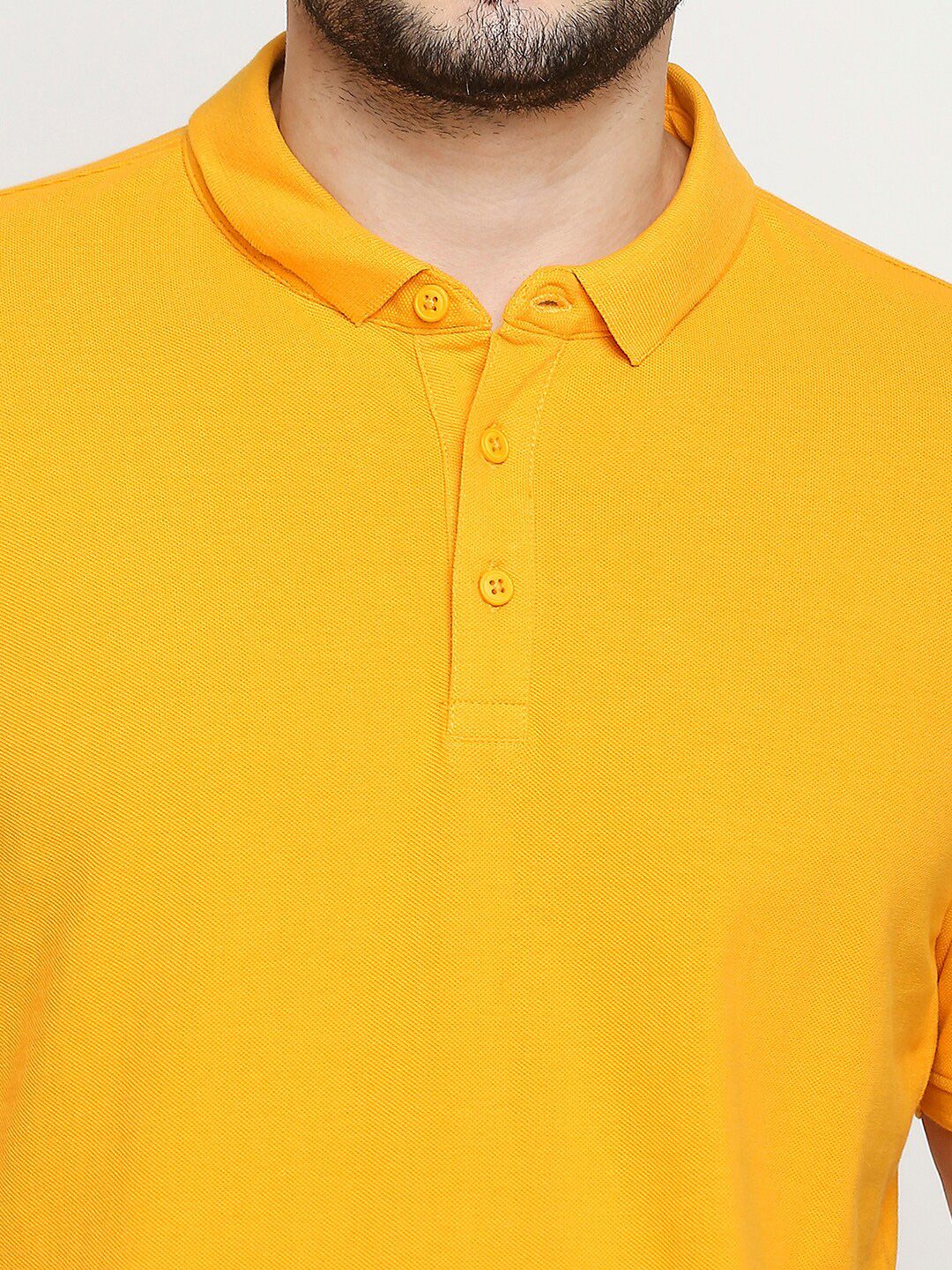 SPYKAR Men Yellow Polo Collar Applique Slim Fit T-shirt