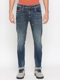 Being Human Men Slim Fit Low Distress Heavy Fade Jeans