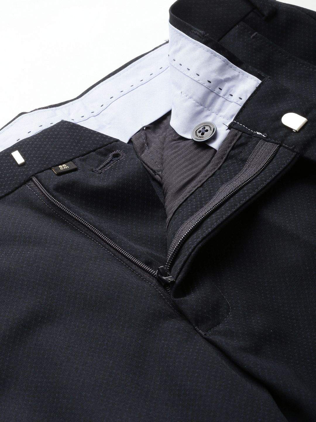 Park Avenue Super Slim Fit Self Design Notched Lapel Single-Breasted 2 Piece Suits