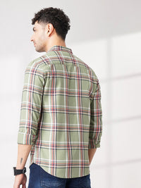 The Indian Garage Co Men Regular Fit Checked Casual Shirt