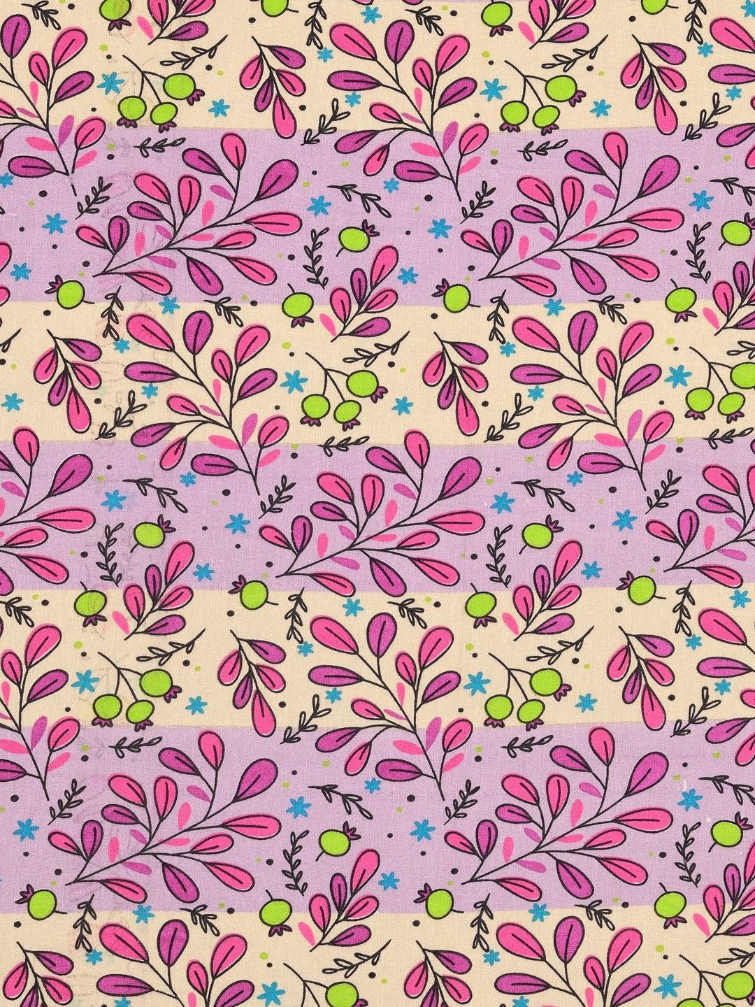 BOMBAY DYEING Dream Lover Violet Floral Cotton 104TC Single Bedsheet Set 2.24 x 1.4m