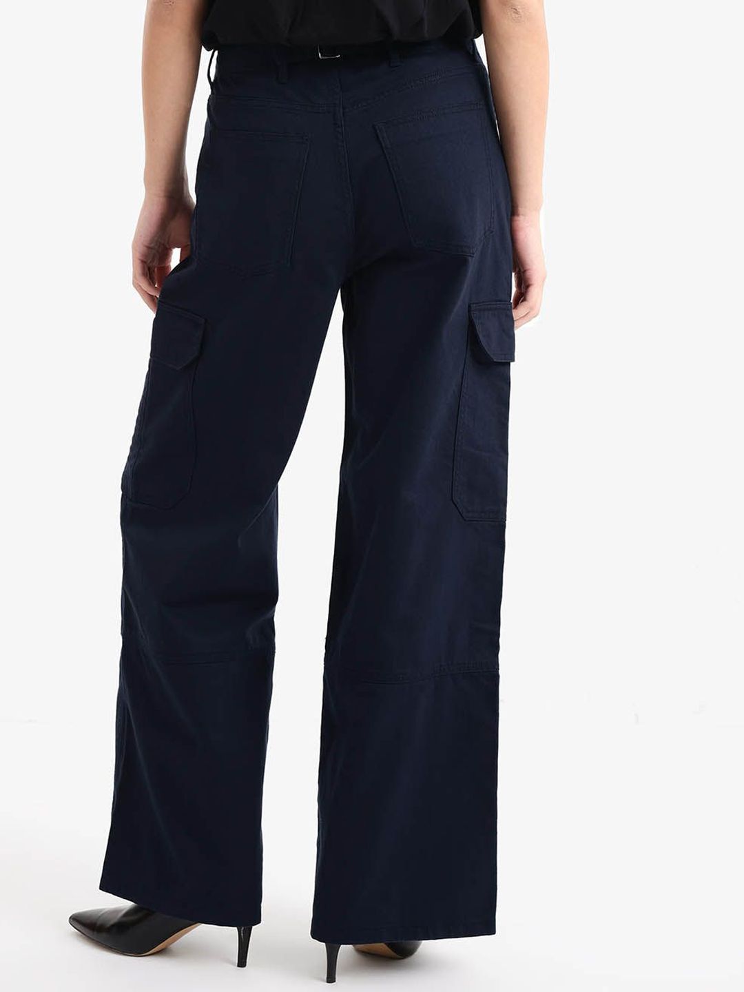 RAREISM Women Loose Fit High-Rise Cargos Trousers