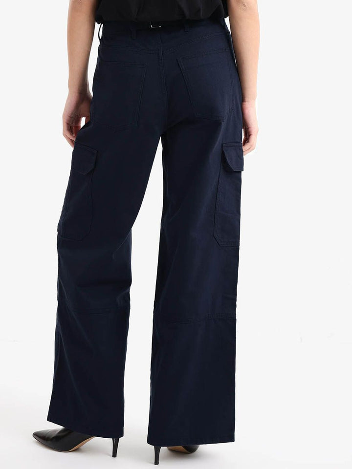RAREISM Women Loose Fit High-Rise Cargos Trousers